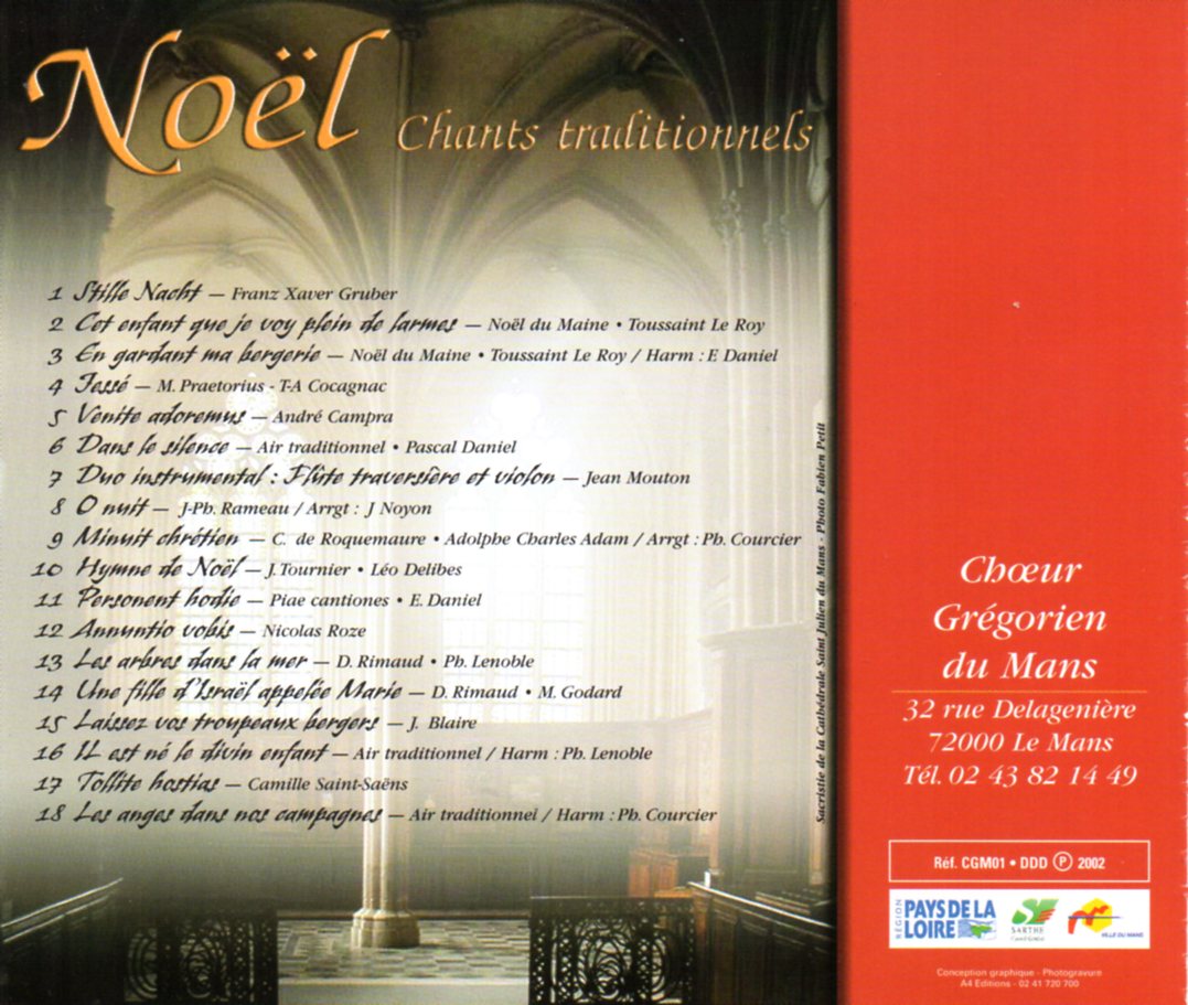 Noël Chants Traditionnels  Choeur Grégorien du MANS